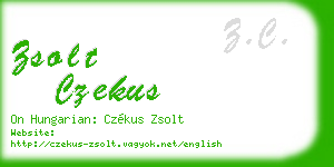 zsolt czekus business card